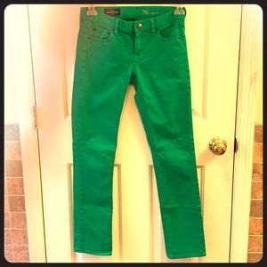 J. Crew Kelly Green Matchstick Jeans 26